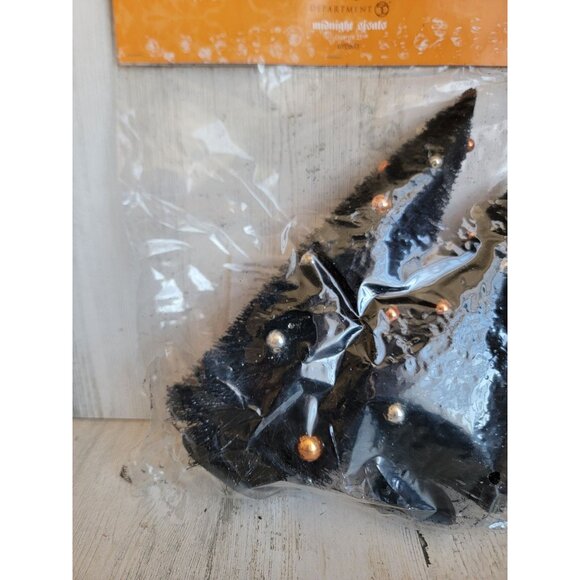 Dept 56 NEW 4033853 midnight sisals Halloween village tree set glitter - Picture 2 of 8